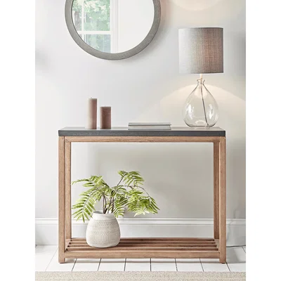 Cox and Cox Grey Topped Console Table