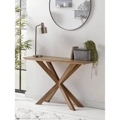 Cox and Cox NEW Geo Rustic Oak Console Table