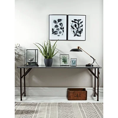 Cox and Cox Zinc Topped Industrial Console