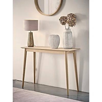 Cox and Cox Chevron Oak Console Table