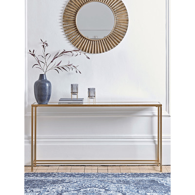Cox and Cox Slim Mirrored Console Table