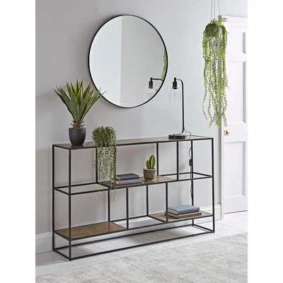 Cox and Cox Textured Topped Metal Storage Console - Gold