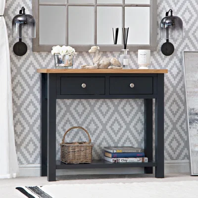 Chiltern Oak Furniture Salisbury Blue Painted Oak Console Table