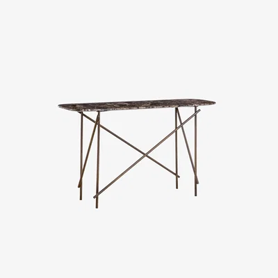 The Conran Shop Workshop Console Table Emperador Marble Low