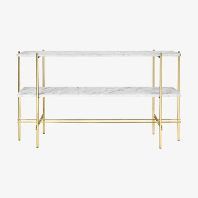 The Conran Shop TS Console Double Rack Brass Base Marble Top