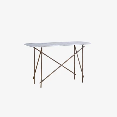 The Conran Shop Workshop Console Table Arabescato Marble & Black