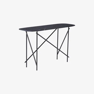 The Conran Shop Workshop Console Table Marquina Marble & Black Low