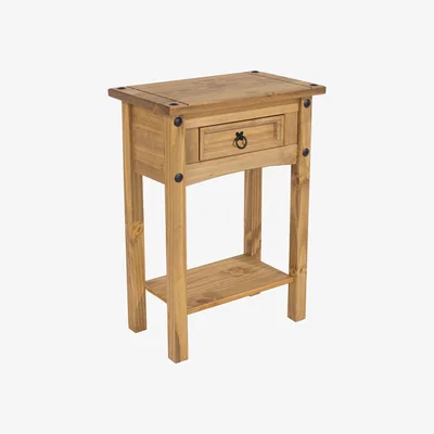 Dunelm Corona 1 Drawer Hall Table With Shelf Brown
