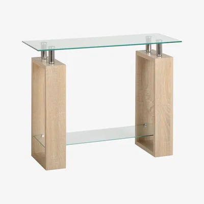 Dunelm Milan Glass Console Table Natural