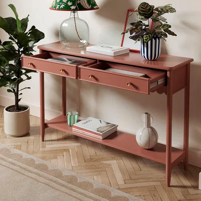 Dunelm Remi Console Table Clay (Red)