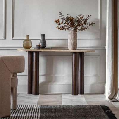 Dunelm Thimbley Console Table Brown