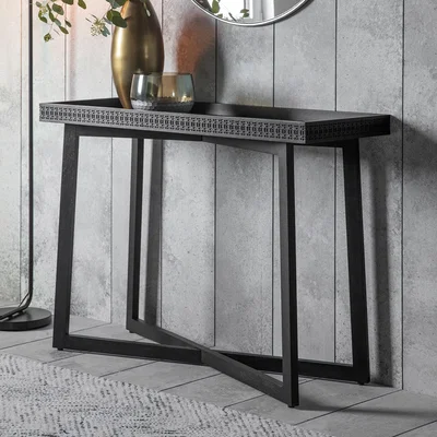 Dunelm Baytown Boutique Console Table Black