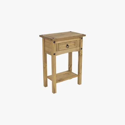 Dunelm Corona 1 Drawer Hall Table With Shelf Natural