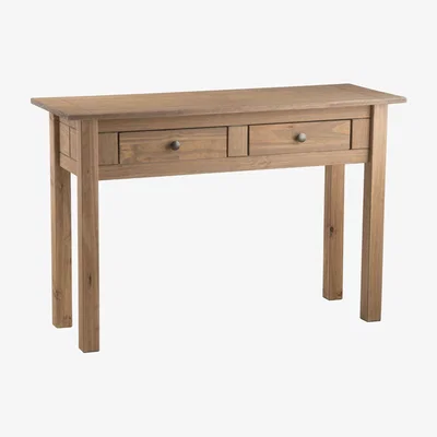 Dunelm Santiago Pine Console Table Brown