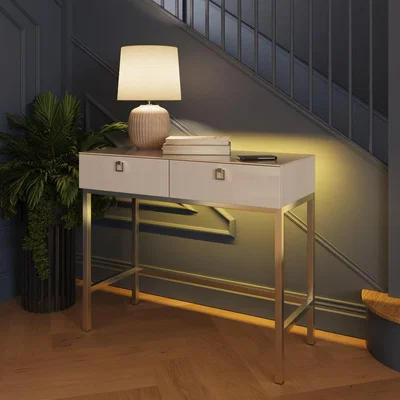 Dunelm Lyra Smart Console Table Alabaster