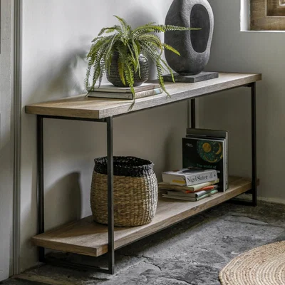 Dunelm Beacon Display Table Light Wood