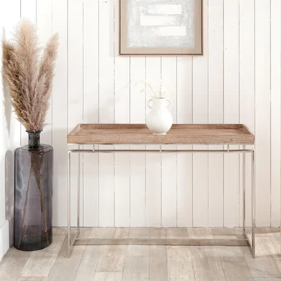 Dunelm Evelyn Natural Antique Console Table Natural