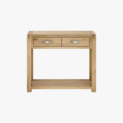 Dunelm Hastings Solid Oak Console Table Brown