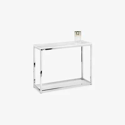 Dunelm Scala Console Table - White White