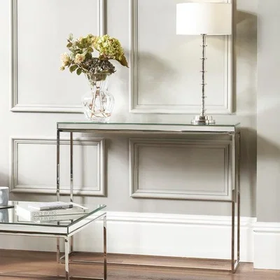 Dunelm Return - Elysee Console Table, Mirrored Glass