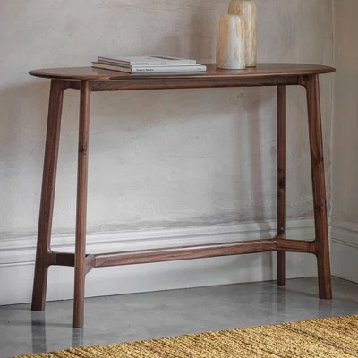 Dunelm Mabie Walnut Console Table Brown