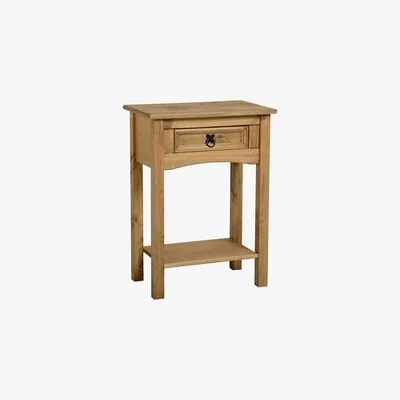 Dunelm Corona 1 Drawer Console Table Brown