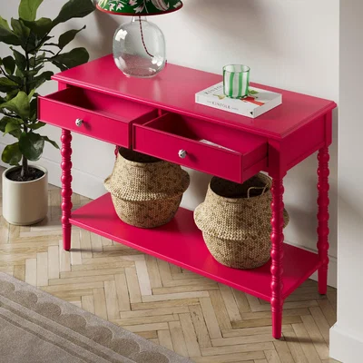 Dunelm Pippin Console Table Fuchsia