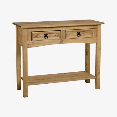 Dunelm Corona 2 Drawer Console Table Brown