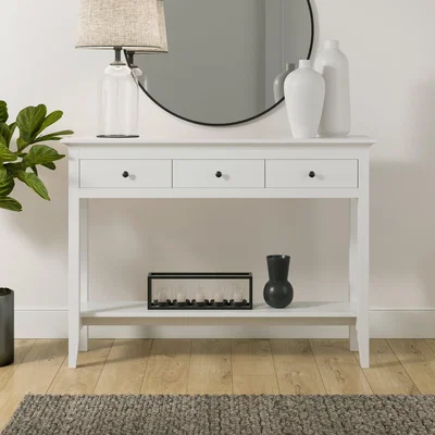 Dunelm Lynton Console Table White White