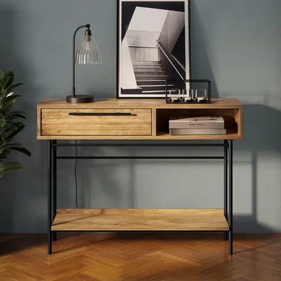 Dunelm Bryant Console, Mango Wood Effect Wood (Brown)