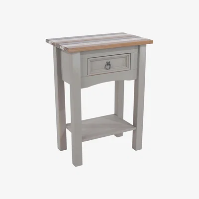 Dunelm Corona Vintage 1 Drawer Hall Table Grey