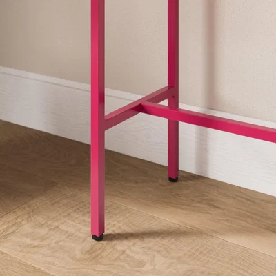 Dunelm Cerano Slim Console Table, Metal Magenta