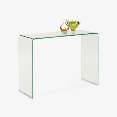 Dunelm Amalfi Bent Glass Console Table Clear