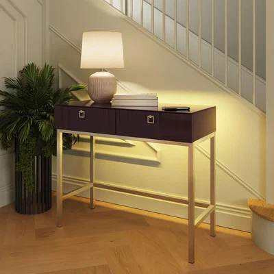 Dunelm Lyra Smart Console Table Midnight (Purple)