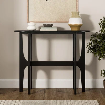Dunelm Carlo Console Table Black Black