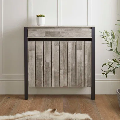 Dunelm Industrial Mini Radiator Cover Grey