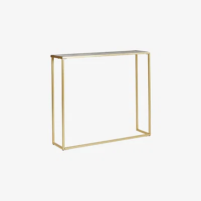 Dunelm Sullivan Gold Effect Slim Console Table Gold