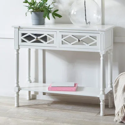 Dunelm Pacific Puglia Console Table, Painted Pine White