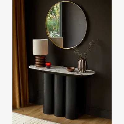Danetti Lena white calacatta console table