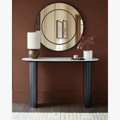 Danetti Hanne white ceramic console table