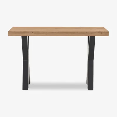 Furniture Village Bodahl - Terra Straight Edge Console Table with X Shaped Legs - Natura Bianca