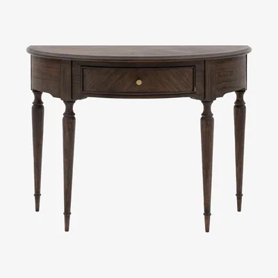 Furniture123 Half Moon Dark wood Console table -Madie