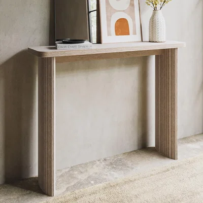 Furniture123 Narrow Light Oak Console Table - Jarel