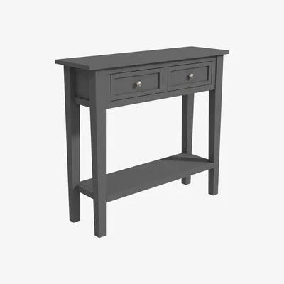 Furniture123 Narrow Grey Console Table with Drawers - Elms