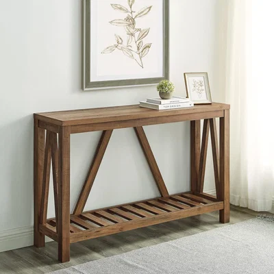 Furniture123 Walnut Console Table with Storage - Foster