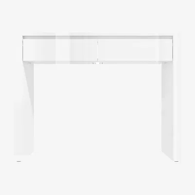 Furniture123 Tiffany White High Gloss TV Unit with LED Feature - 2 Drawers