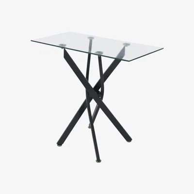 Furniture123 Glass Console Table with Black Legs - Kacey