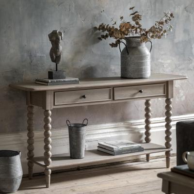 Furniture123 Oak Large Console Table with 2 Drawers - Artisan