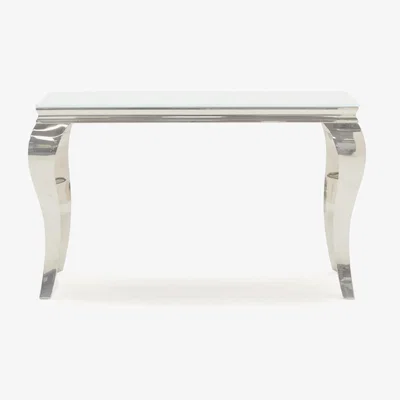 Furniture123 Louis Mirrored Console Table in White - By Vida Living
