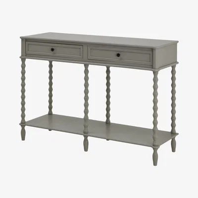 Furniture123 Large Bobbin Two Drawer Console Table - Camden
